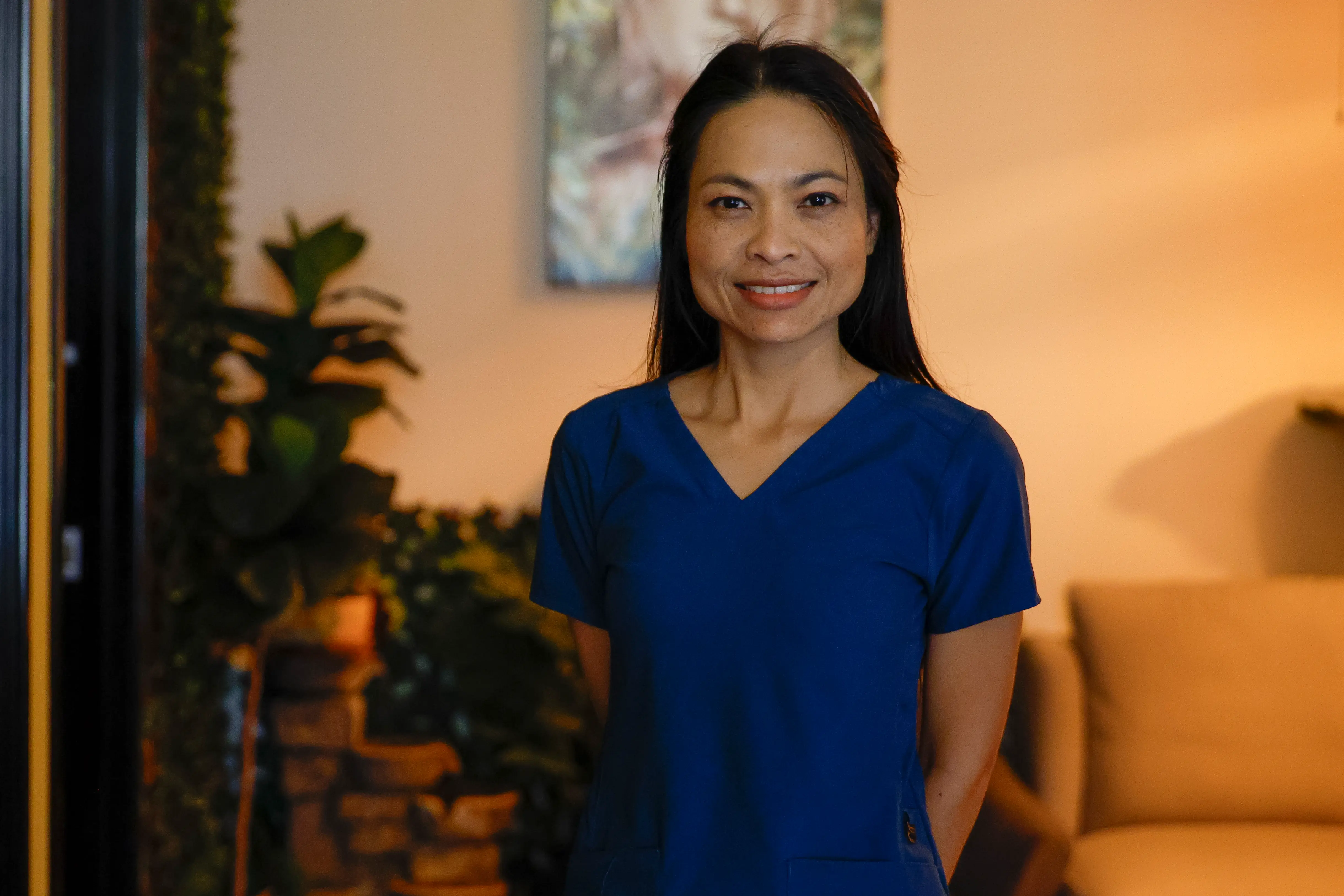 Thai Herb Massage therapist preparing for a session